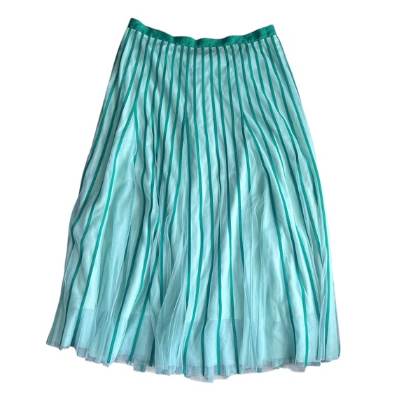 ME + EM Green Tulle Maxi Skirt Striped Fairy Size 14 - Picture 3 of 8